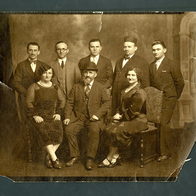 Legman family portrait, Ben's mother (far right), 1928