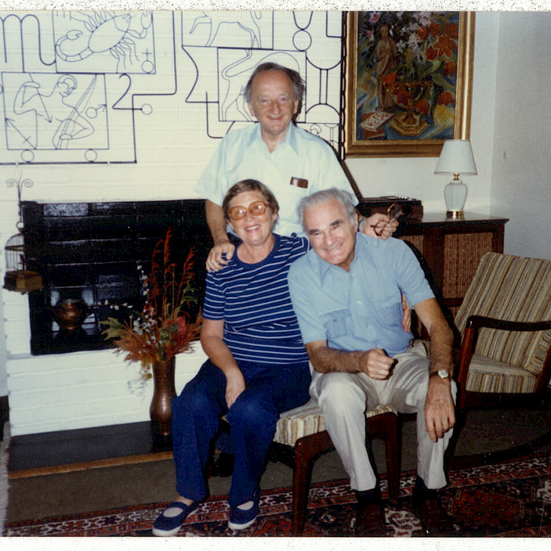 Ben and Gertrude with friends, 1982