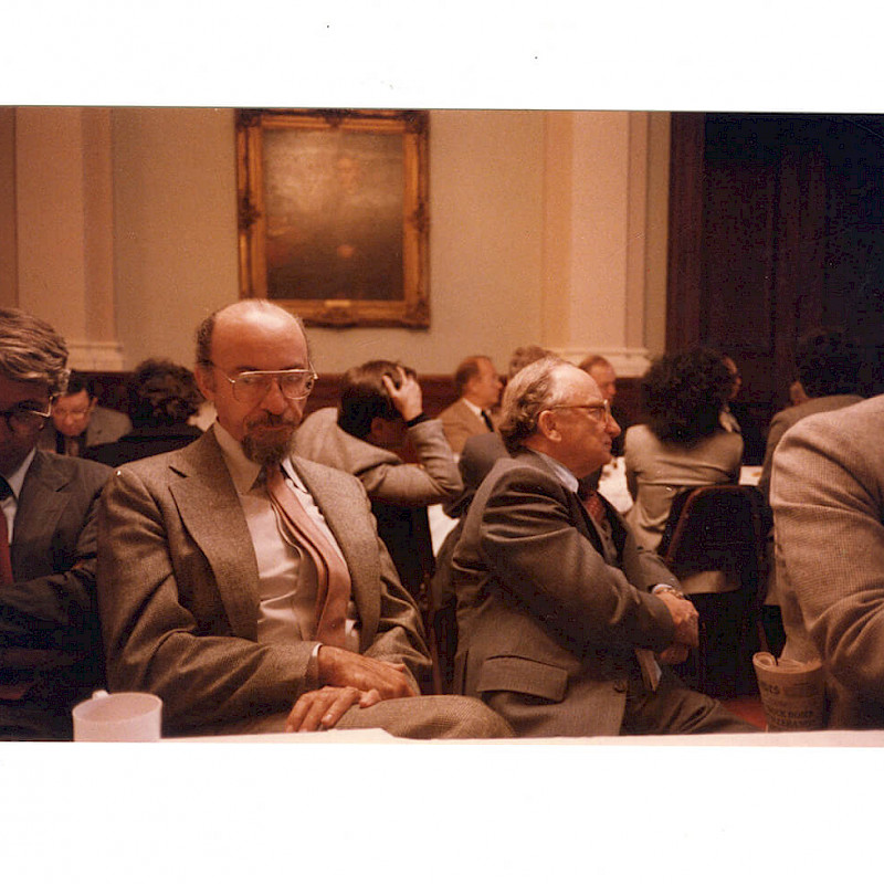 Ben (right) with Peter Weiss, 1983