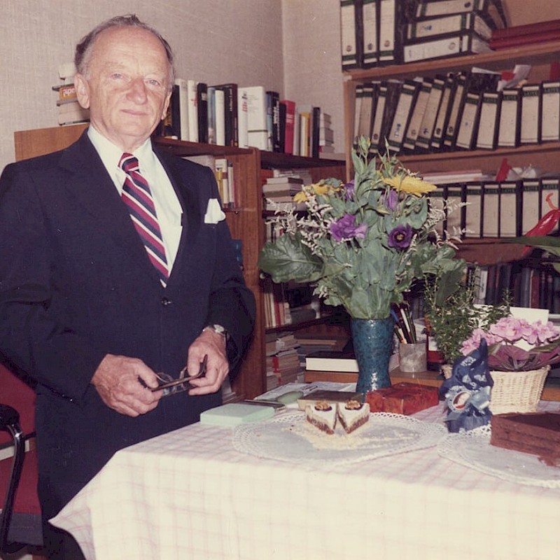Ben at the United Restitution Organization in Frankfurt, 1984