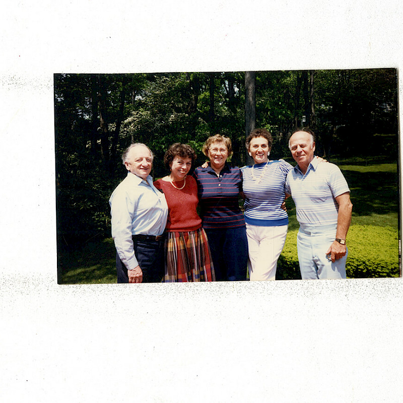 Ben and Gertrude with friends, spring 1988