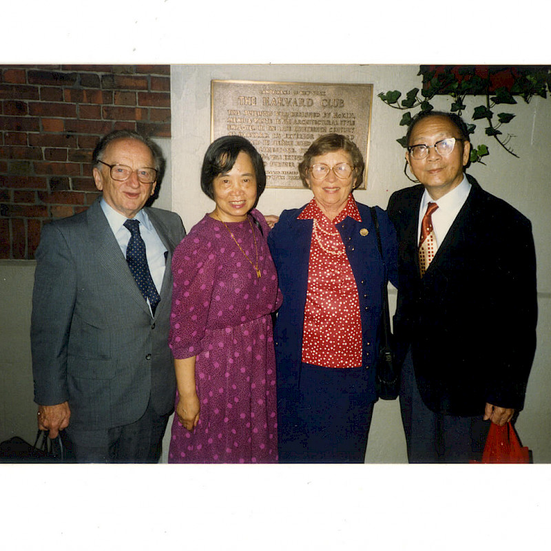 Ben and Gertrude at the Harvard Club in New York, September 1989