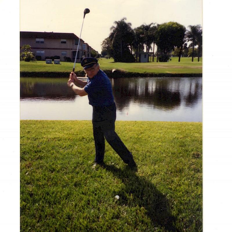 Ben golfing in Delray Beach, Florida, March 1992