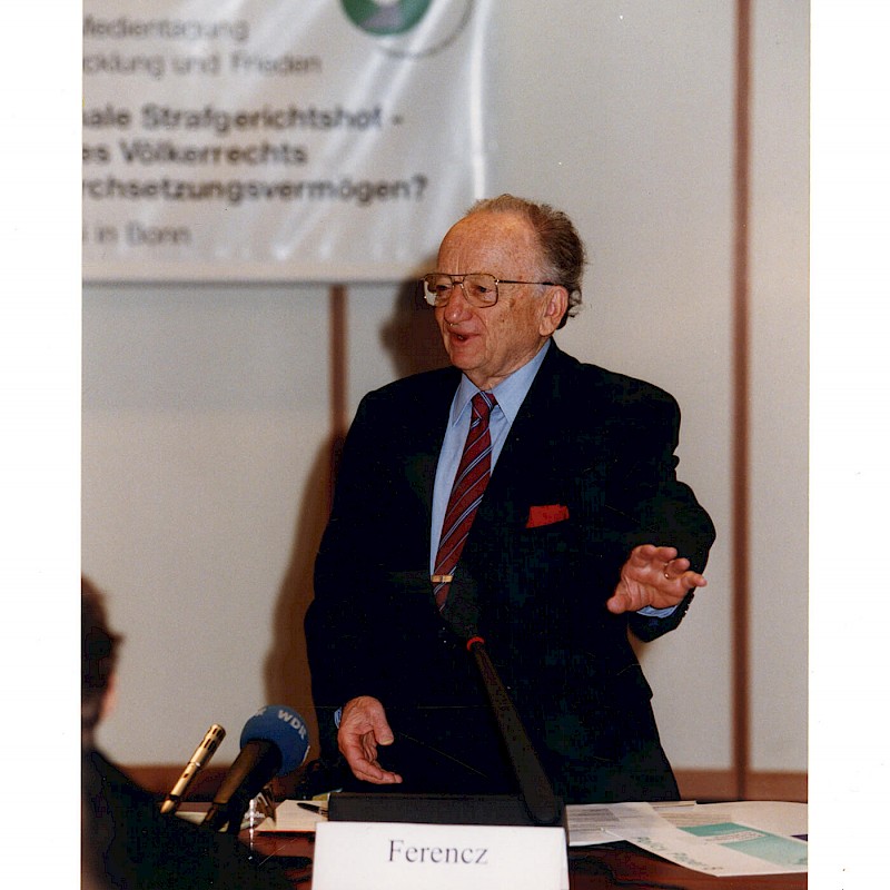 Ben at a United Nations human rights conference in Bonn, Germany, February 1998