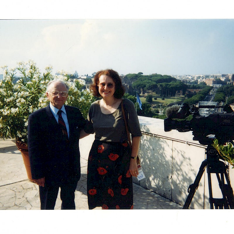 Ben with Margaret, a United Nations journalist, in Rome, July 1998