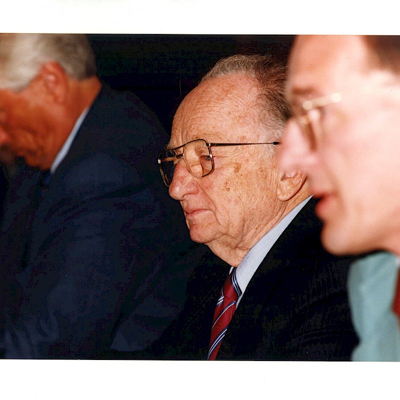 Ben with Andreas Zumach (right) at a United Nations human rights conference in Bonn, Germany, May 1998
