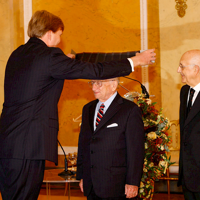 Ben (middle) Erasmus Prize ceremony, 2009