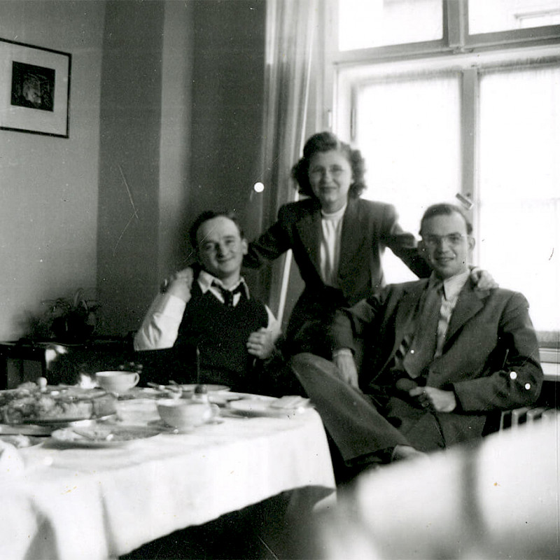 Ben enjoying Sunday breakfast at home, December 1946