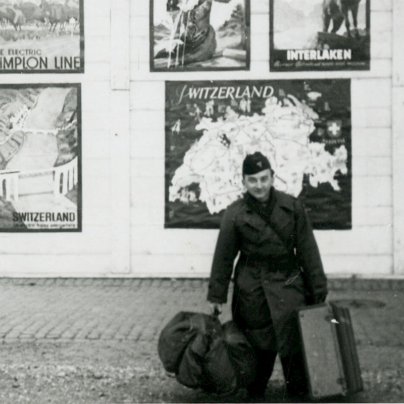 Ben en route to Switzerland at the beginning of an American Express tour, December 1946
