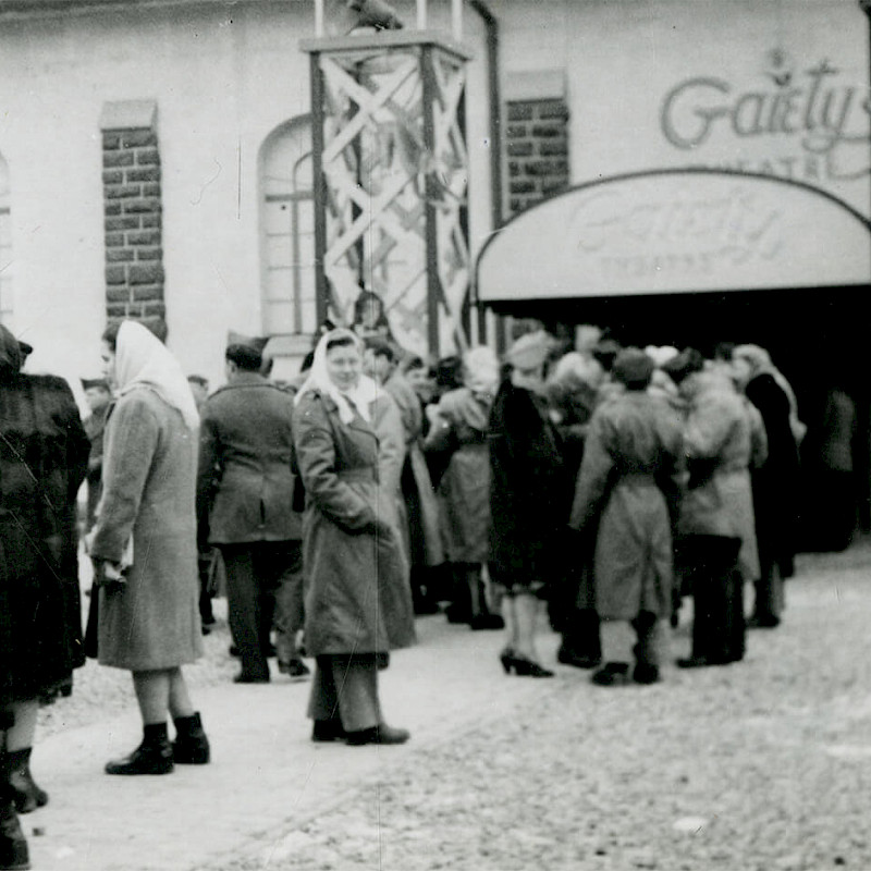 Gertrude en route to Switzerland at the beginning of an American Express tour, December 1946