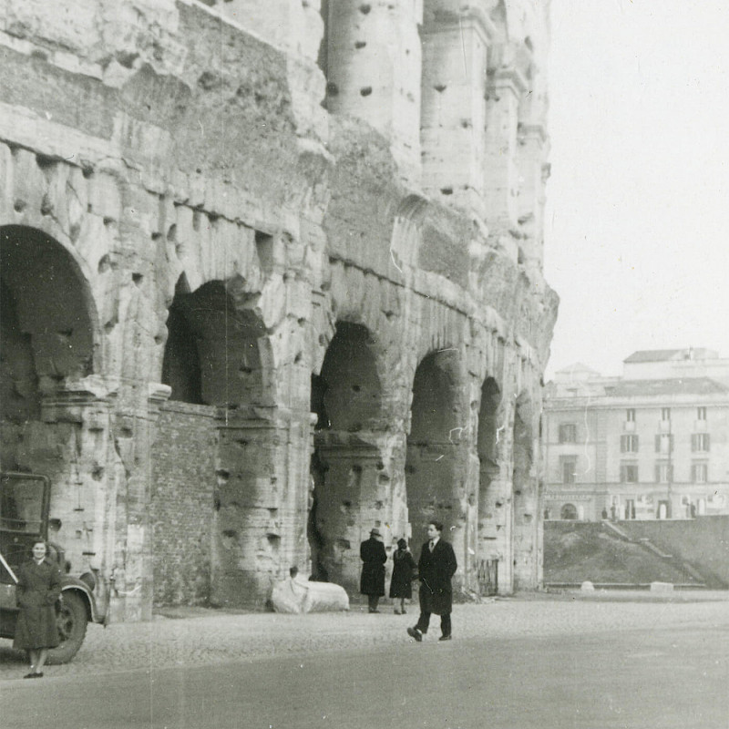 Ben and Gertrude at the Coliseum in Rome, December 1946