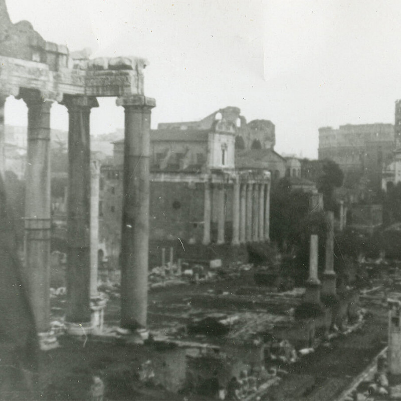 Ben visiting the Roman Forum, December 1946