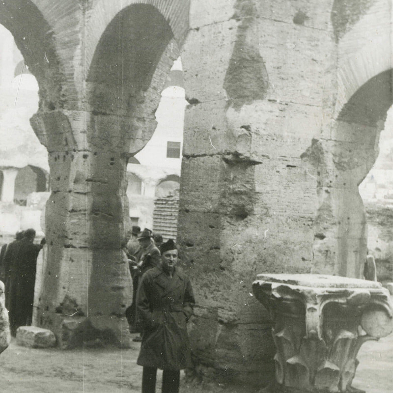 Ben at the Coliseum in Rome, December 1946