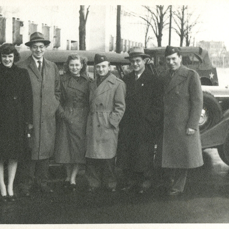 Ben and Gertrude (middle) in Berlin, November 1946