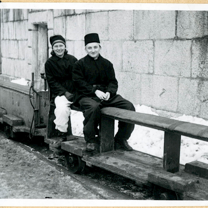 Ben and Gertrude visiting a salt mine in Berchtesgaden, 1947