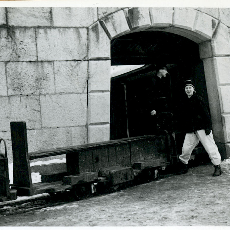 Ben and Gertrude visiting a salt mine in Berchtesgaden, 1947