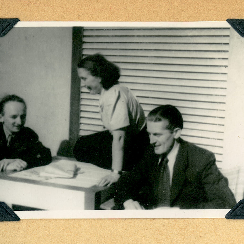 Ben (left) in Luxembourg, 1947