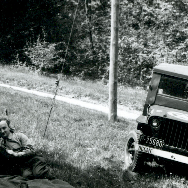 Ben and Gertrude en route to Nuremberg, May 1947