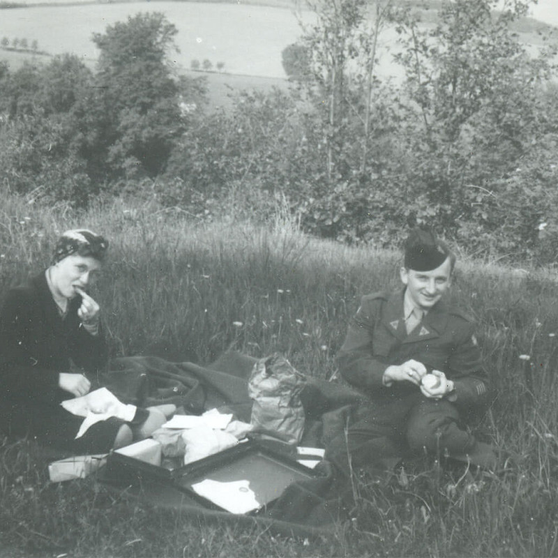 Ben and Gertrude en route to Nuremberg, May 1947