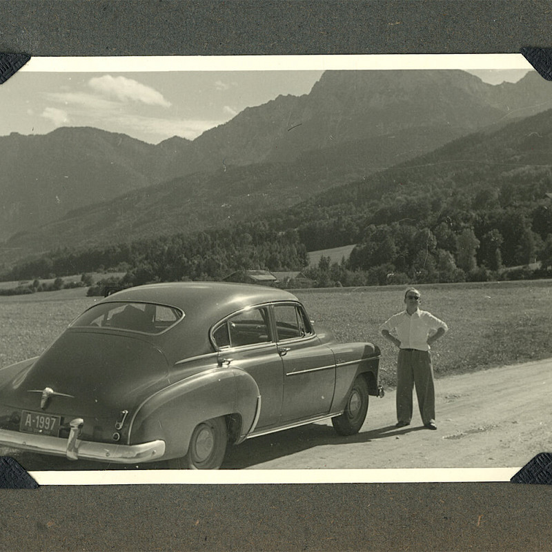 Ben on the road in Salzburg, Austria, September 1950