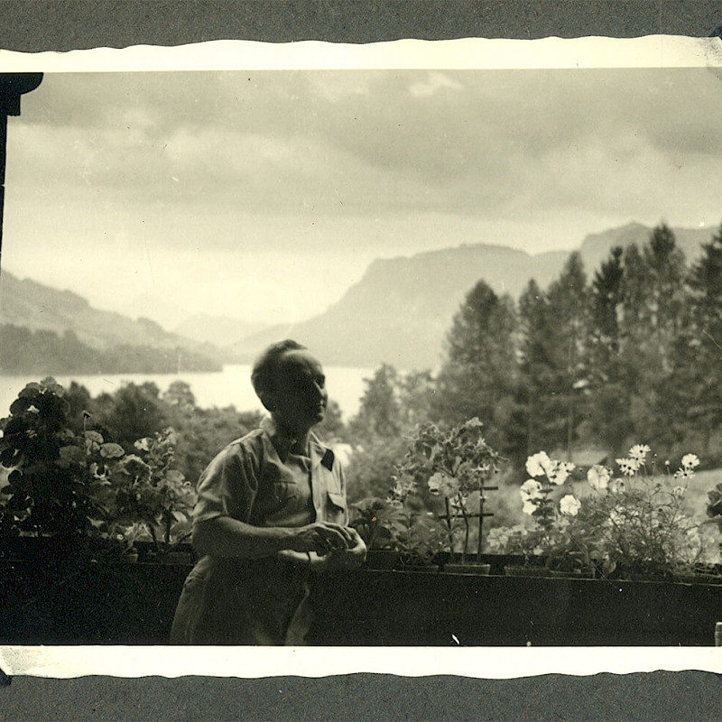 Ben at a haunted house in St. Lorenz Church, Austria, September 1950